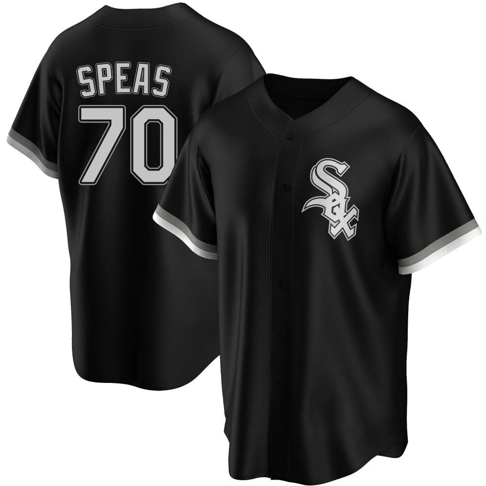 Replica Alex Speas Youth Chicago White Sox Black Alternate Jersey Replica Alex Speas Youth Chicago White Sox Black Alternate Jersey