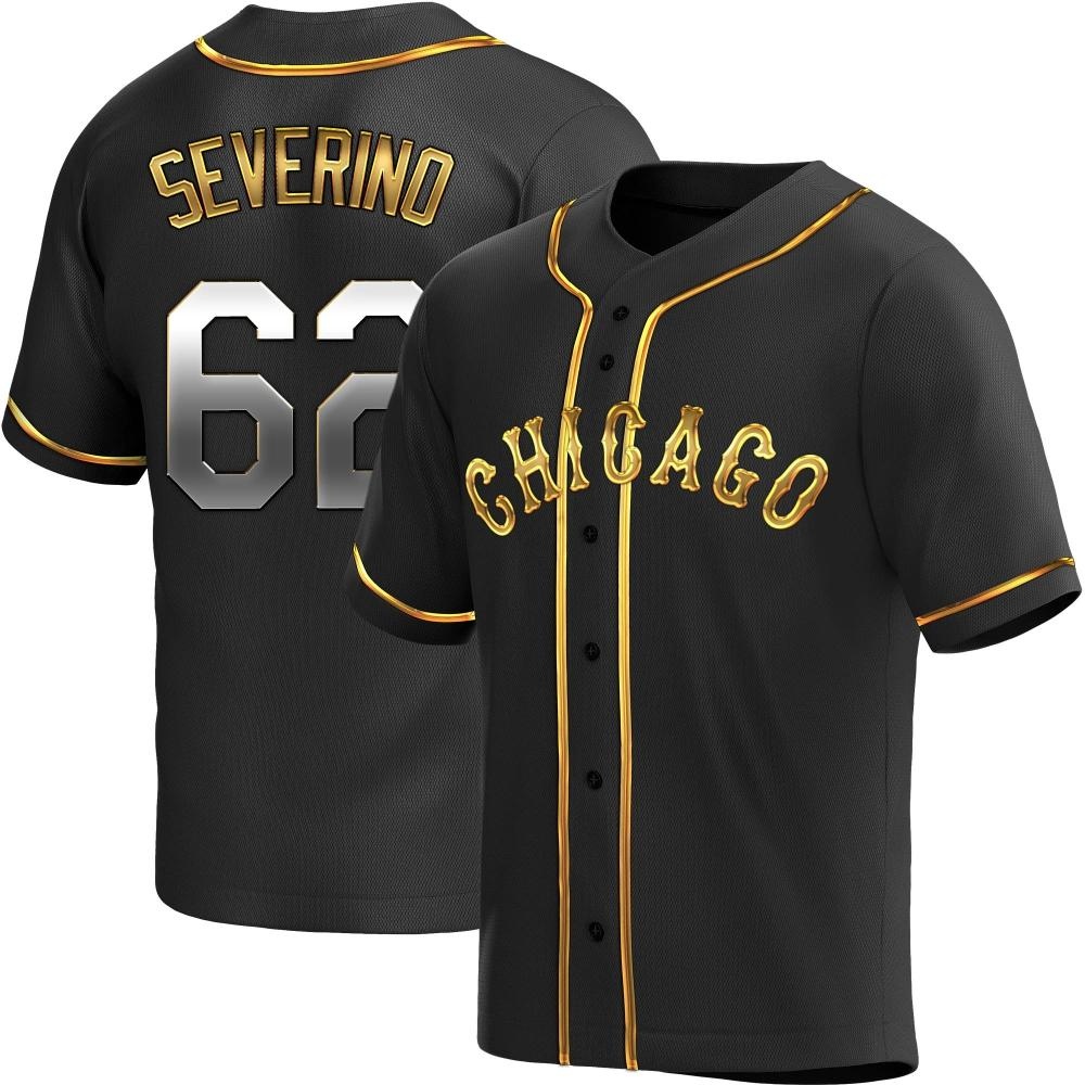 Replica Anderson Severino Men's Chicago White Sox Black Golden Alternate Jersey Replica Anderson Severino Men's Chicago White Sox Black Golden Alternate Jersey