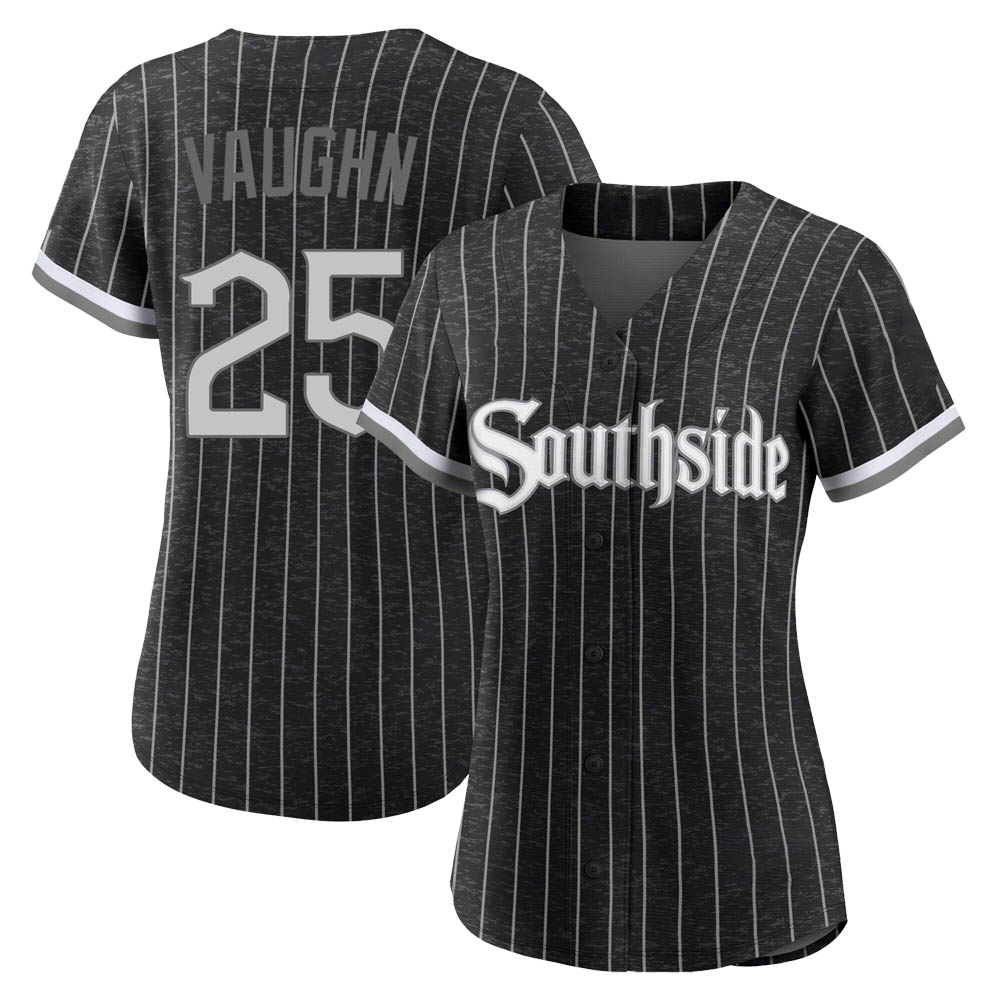 Authentic Andrew Vaughn Women's Chicago White Sox Black 2021 City Connect Jersey Authentic Andrew Vaughn Women's Chicago White Sox Black 2021 City Connect Jersey