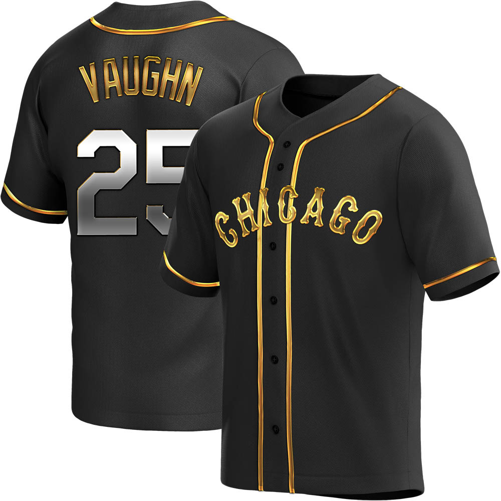 Replica Andrew Vaughn Youth Chicago White Sox Black Golden Alternate Jersey Replica Andrew Vaughn Youth Chicago White Sox Black Golden Alternate Jersey