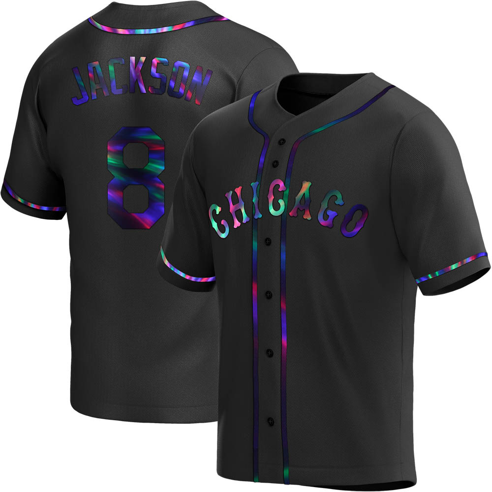 Replica Bo Jackson Men's Chicago White Sox Black Holographic Alternate Jersey Replica Bo Jackson Men's Chicago White Sox Black Holographic Alternate Jersey