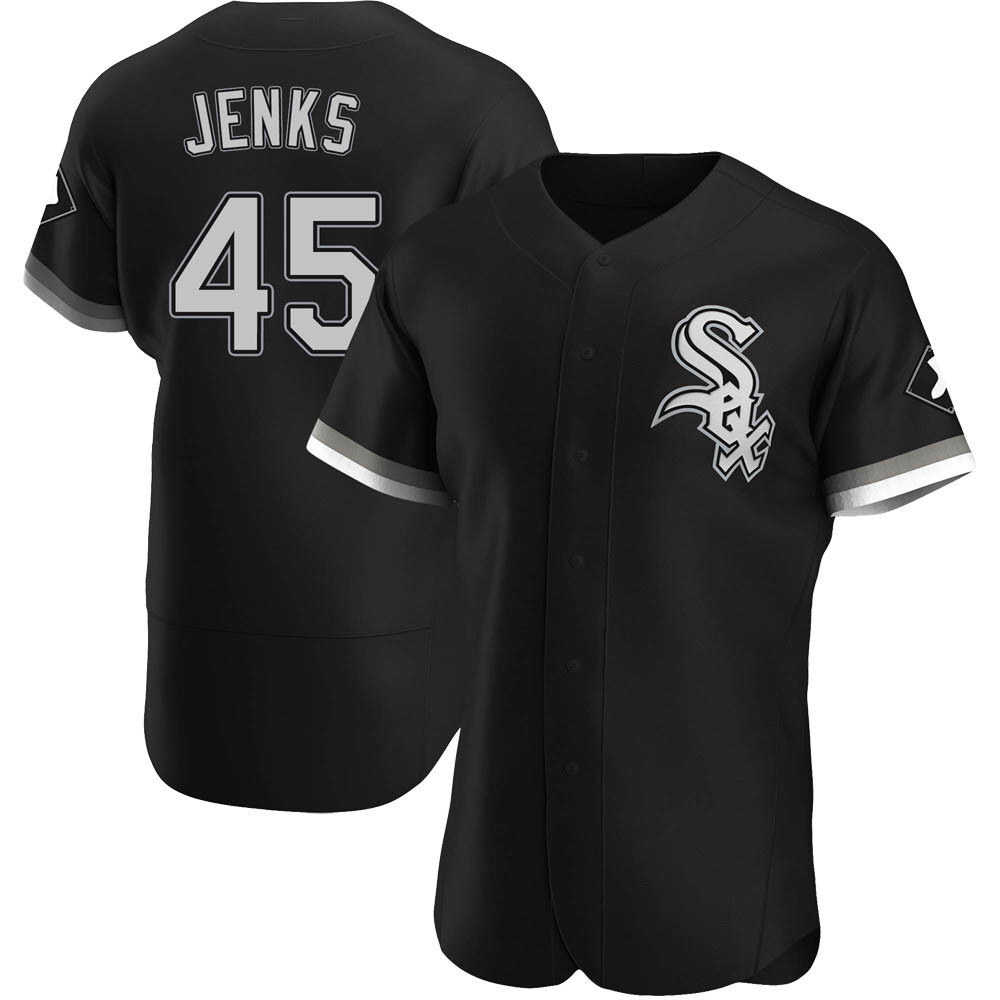 Authentic Bobby Jenks Men's Chicago White Sox Black Alternate Jersey Authentic Bobby Jenks Men's Chicago White Sox Black Alternate Jersey