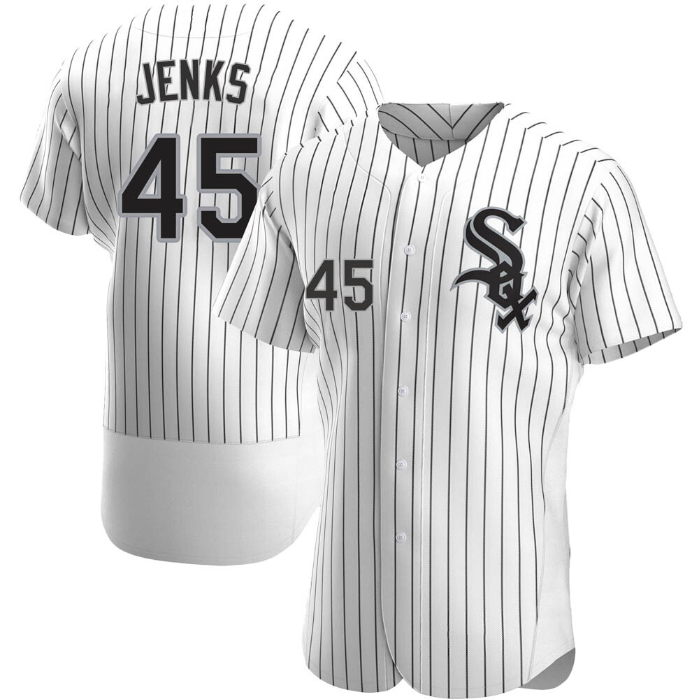 Authentic Bobby Jenks Men's Chicago White Sox White Home Jersey Authentic Bobby Jenks Men's Chicago White Sox White Home Jersey