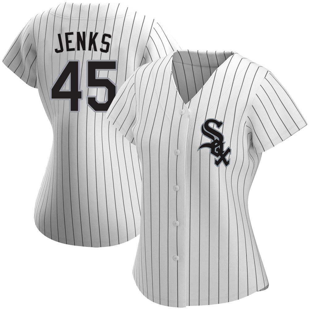 Authentic Bobby Jenks Women's Chicago White Sox White Home Jersey Authentic Bobby Jenks Women's Chicago White Sox White Home Jersey