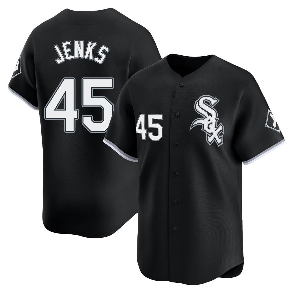 Limited Bobby Jenks Men's Chicago White Sox Black Alternate Jersey Limited Bobby Jenks Men's Chicago White Sox Black Alternate Jersey