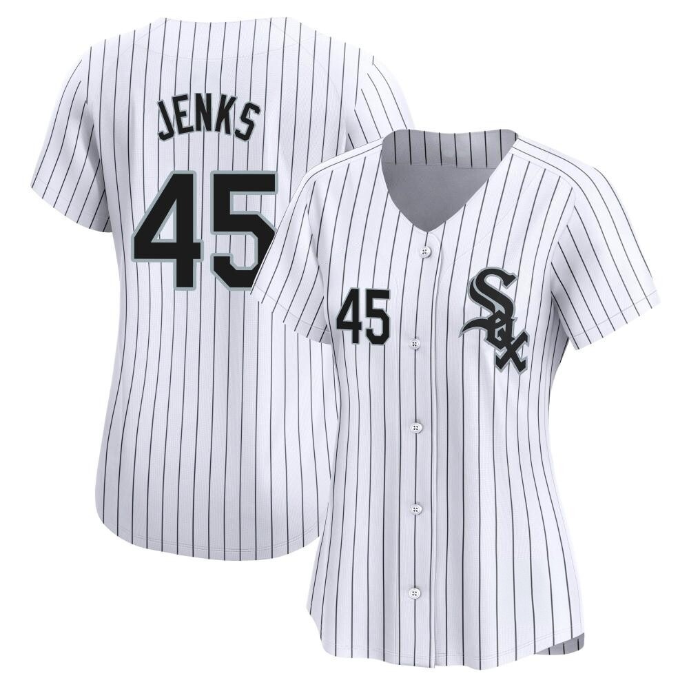 Limited Bobby Jenks Women's Chicago White Sox White Home Jersey Limited Bobby Jenks Women's Chicago White Sox White Home Jersey