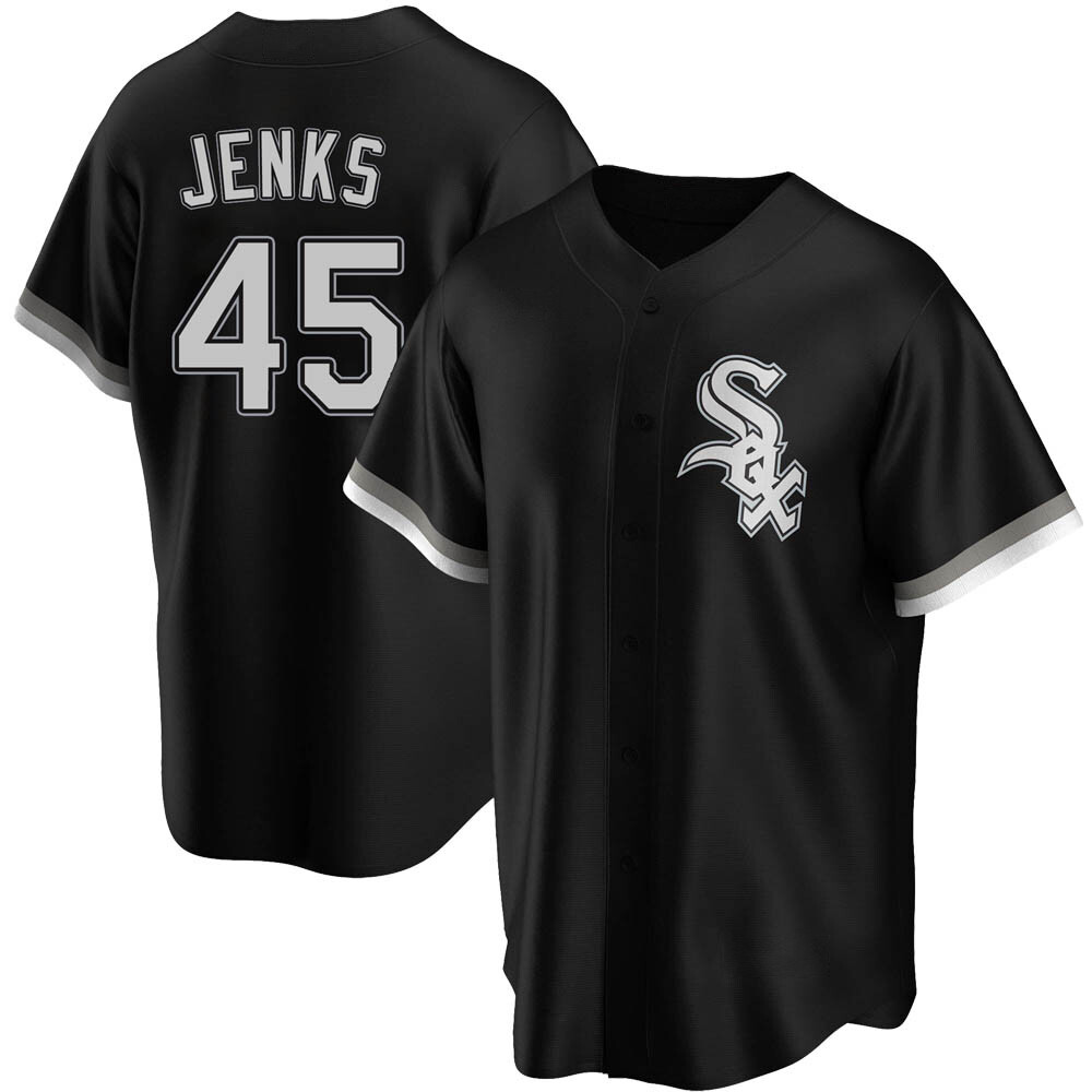 Replica Bobby Jenks Men's Chicago White Sox Black Alternate Jersey Replica Bobby Jenks Men's Chicago White Sox Black Alternate Jersey