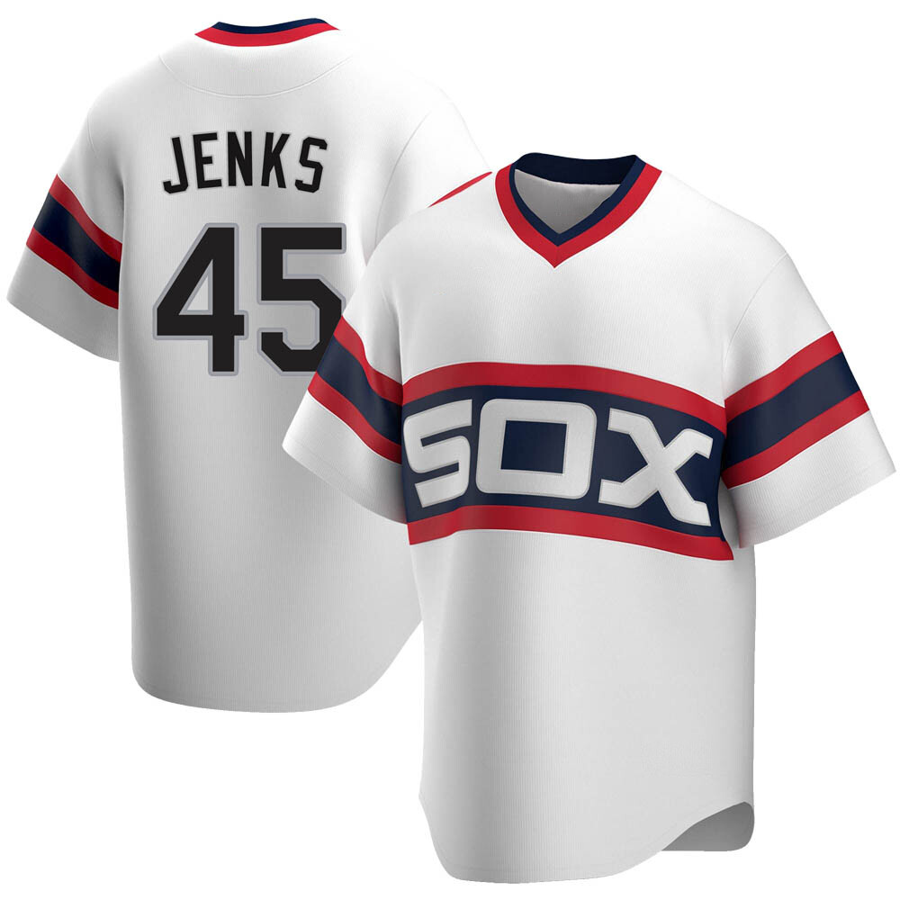 Replica Bobby Jenks Men's Chicago White Sox White Cooperstown Collection Jersey Replica Bobby Jenks Men's Chicago White Sox White Cooperstown Collection Jersey