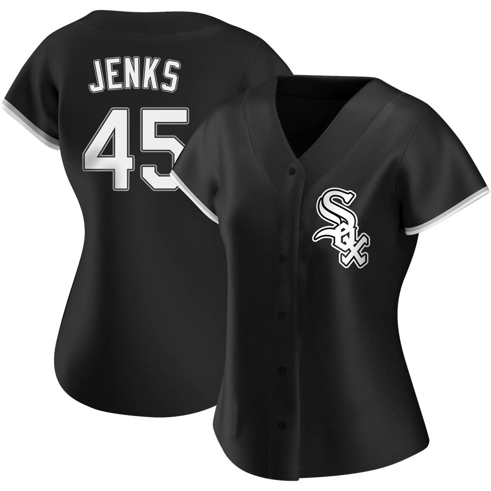 Replica Bobby Jenks Women's Chicago White Sox Black Alternate Jersey Replica Bobby Jenks Women's Chicago White Sox Black Alternate Jersey