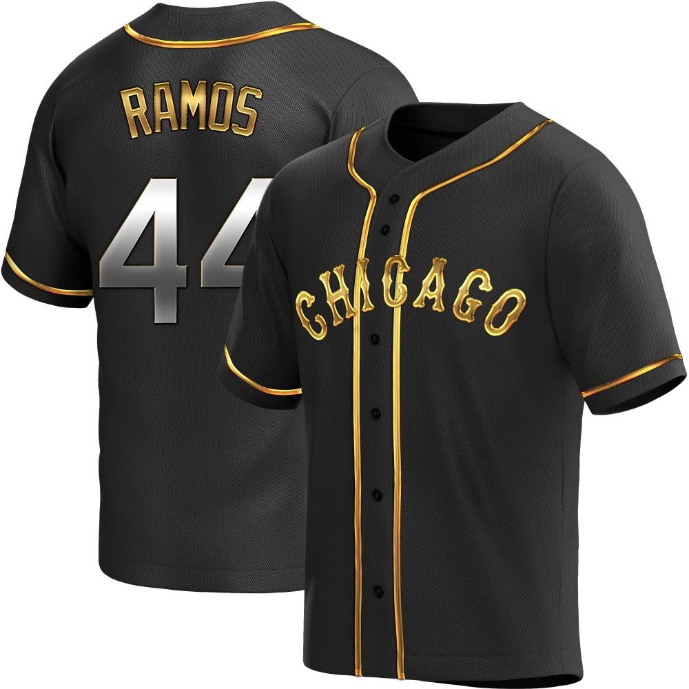 Replica Bryan Ramos Men's Chicago White Sox Black Golden Alternate Jersey Replica Bryan Ramos Men's Chicago White Sox Black Golden Alternate Jersey