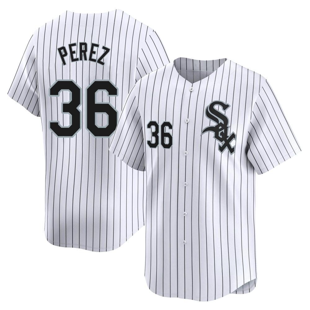 Limited Carlos Perez Men's Chicago White Sox White Home Jersey Limited Carlos Perez Men's Chicago White Sox White Home Jersey
