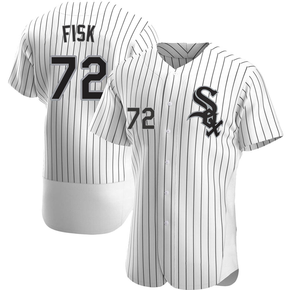 Authentic Carlton Fisk Men's Chicago White Sox White Home Jersey Authentic Carlton Fisk Men's Chicago White Sox White Home Jersey