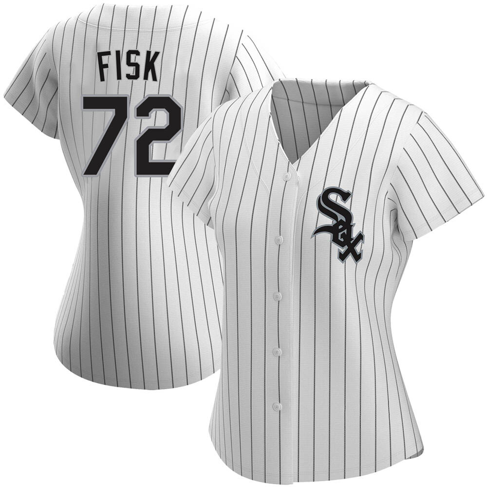 Authentic Carlton Fisk Women's Chicago White Sox White Home Jersey Authentic Carlton Fisk Women's Chicago White Sox White Home Jersey