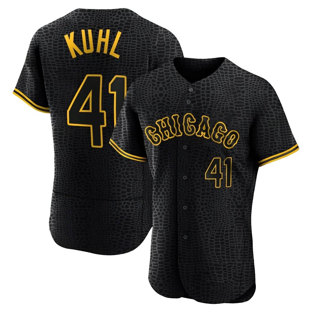 Authentic Chad Kuhl Men's Chicago White Sox Black Snake Skin City Jersey Authentic Chad Kuhl Men's Chicago White Sox Black Snake Skin City Jersey