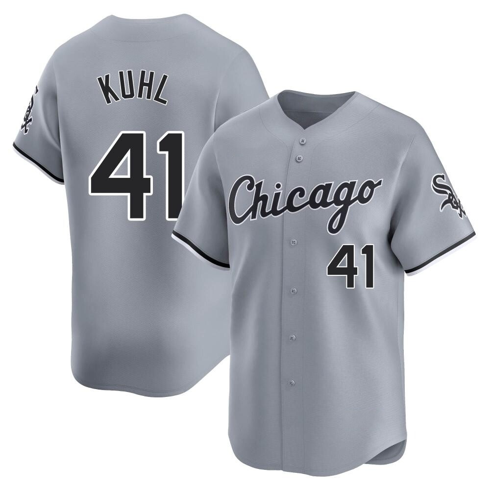 Limited Chad Kuhl Men's Chicago White Sox Gray Road Jersey Limited Chad Kuhl Men's Chicago White Sox Gray Road Jersey