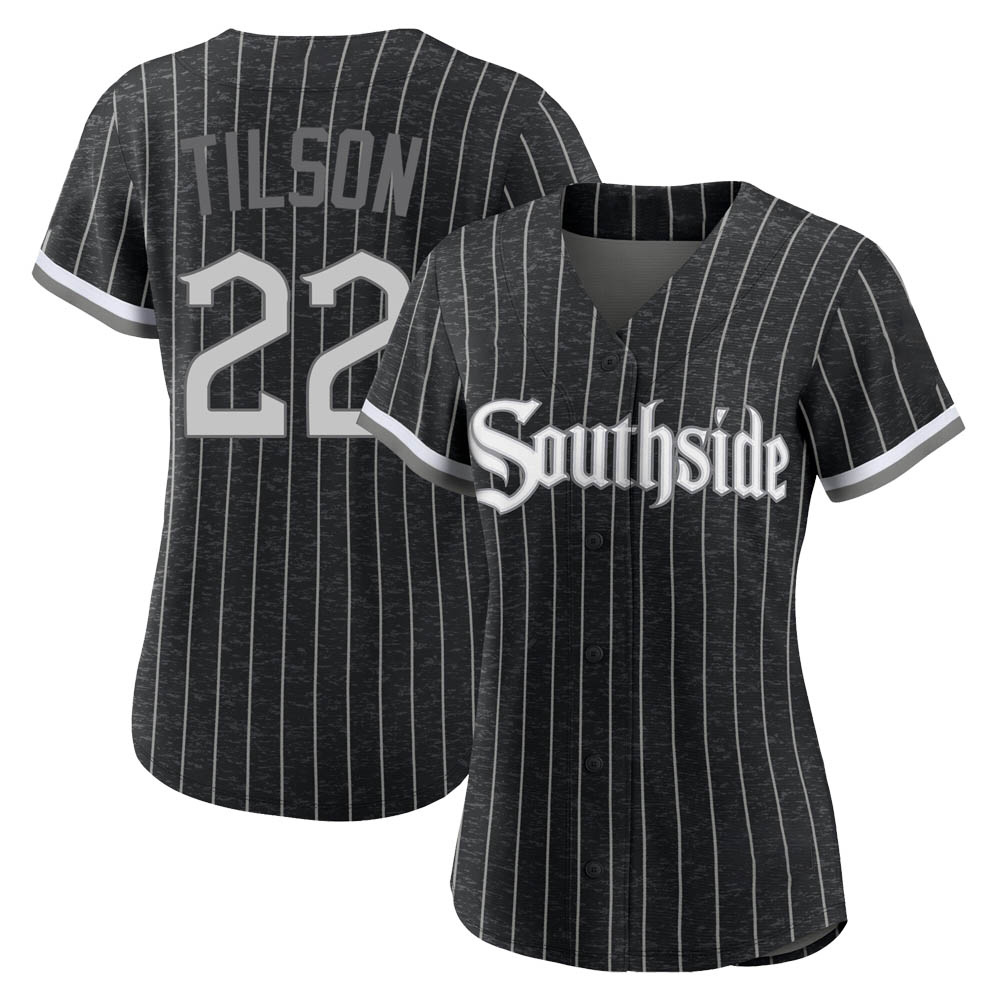 Authentic Charlie Tilson Women's Chicago White Sox Black 2021 City Connect Jersey Authentic Charlie Tilson Women's Chicago White Sox Black 2021 City Connect Jersey