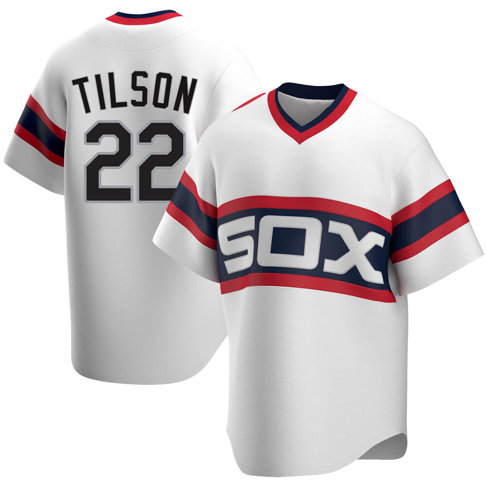 Replica Charlie Tilson Men's Chicago White Sox White Cooperstown Collection Jersey Replica Charlie Tilson Men's Chicago White Sox White Cooperstown Collection Jersey