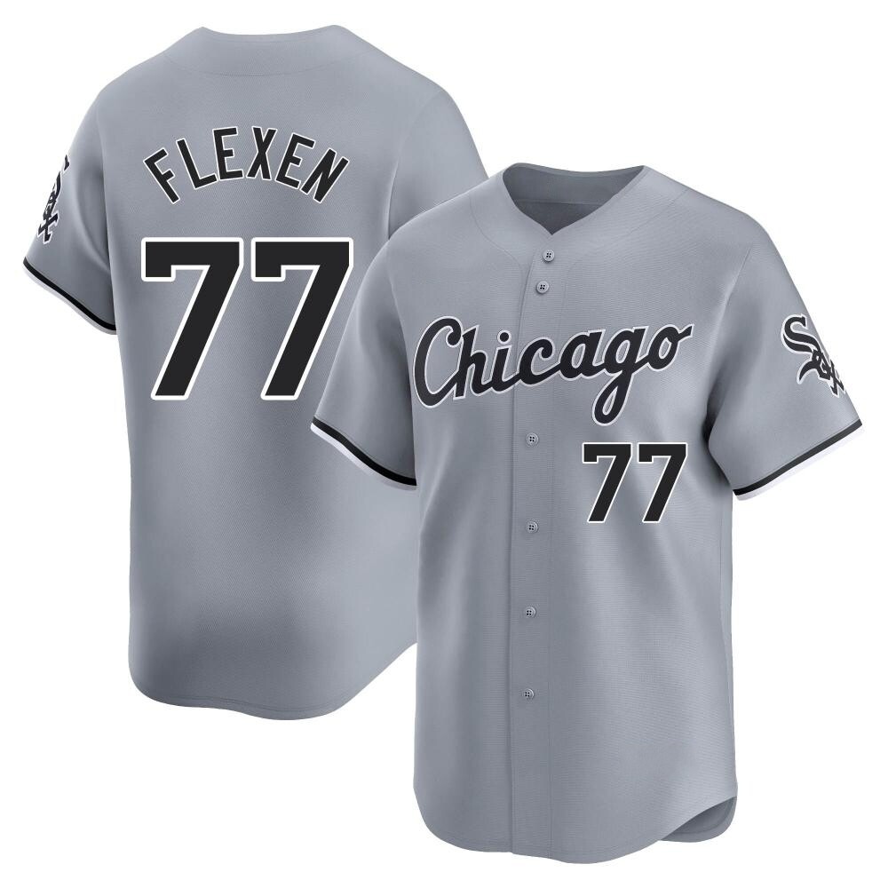 Limited Chris Flexen Men's Chicago White Sox Gray Road Jersey Limited Chris Flexen Men's Chicago White Sox Gray Road Jersey