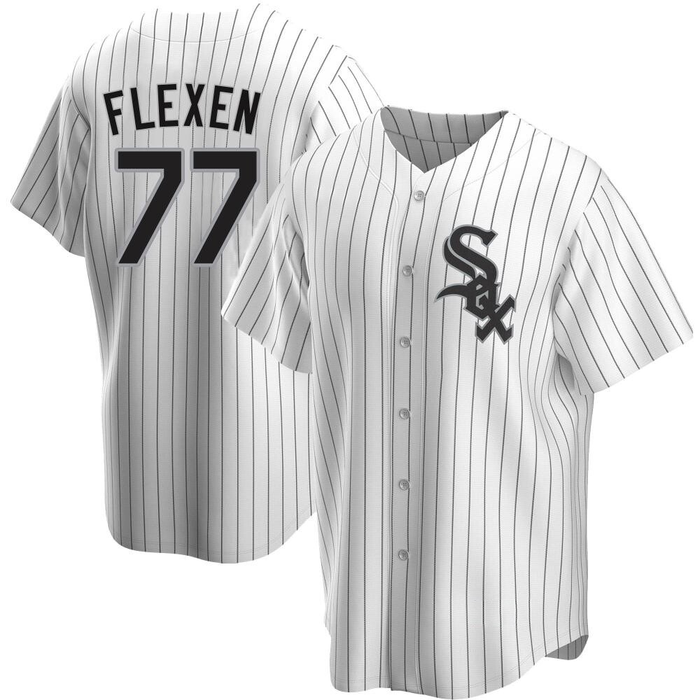 Replica Chris Flexen Men's Chicago White Sox White Home Jersey Replica Chris Flexen Men's Chicago White Sox White Home Jersey