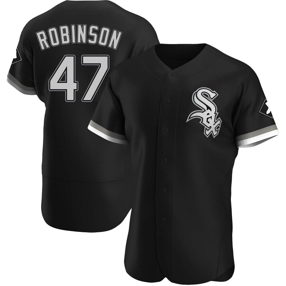 Authentic Chuckie Robinson Men's Chicago White Sox Black Alternate Jersey