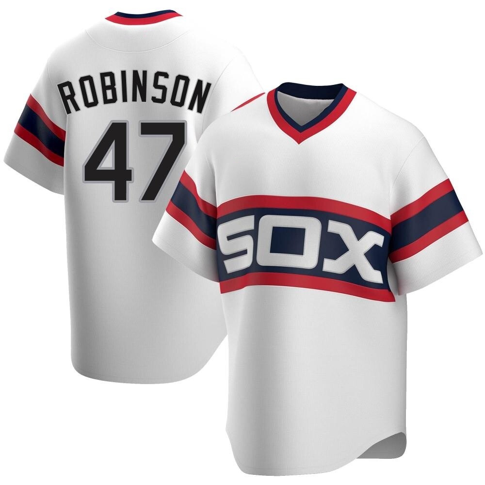 Replica Chuckie Robinson Men's Chicago White Sox White Cooperstown Collection Jersey Replica Chuckie Robinson Men's Chicago White Sox White Cooperstown Collection Jersey