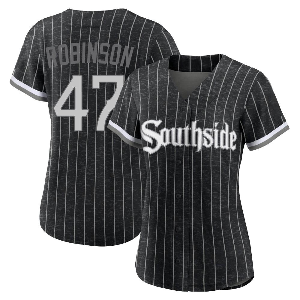 Replica Chuckie Robinson Women's Chicago White Sox Black 2021 City Connect Jersey Replica Chuckie Robinson Women's Chicago White Sox Black 2021 City Connect Jersey