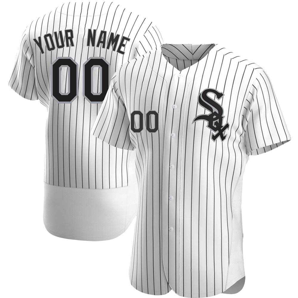 Authentic Custom Men's Chicago White Sox White Home Jersey Authentic Custom Men's Chicago White Sox White Home Jersey