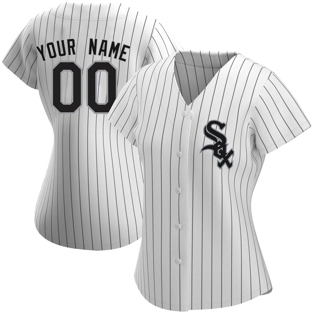 Authentic Custom Women's Chicago White Sox White Home Jersey Authentic Custom Women's Chicago White Sox White Home Jersey