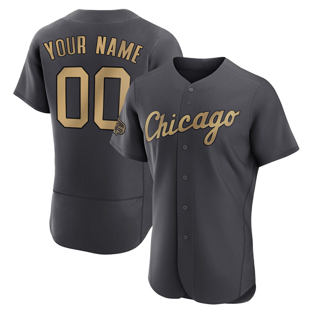 Game Custom Men's Chicago White Sox Charcoal Authentic 2022 All-Star Jersey Game Custom Men's Chicago White Sox Charcoal Authentic 2022 All-Star Jersey