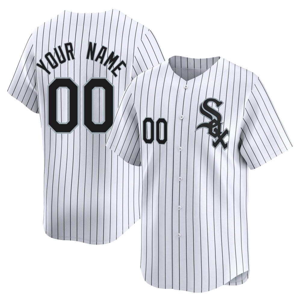 Limited Custom Youth Chicago White Sox White Home Jersey Limited Custom Youth Chicago White Sox White Home Jersey