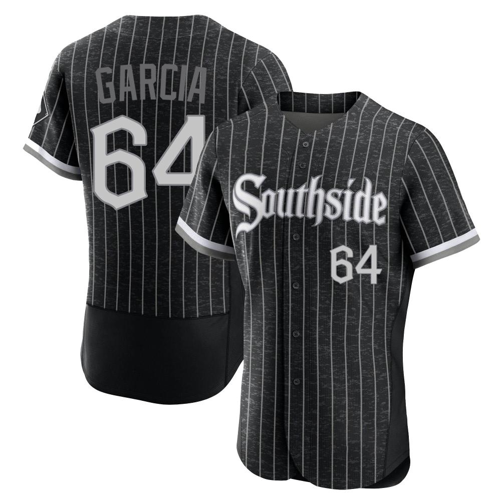 Authentic Deivi Garcia Men's Chicago White Sox Black 2021 City Connect Jersey Authentic Deivi Garcia Men's Chicago White Sox Black 2021 City Connect Jersey