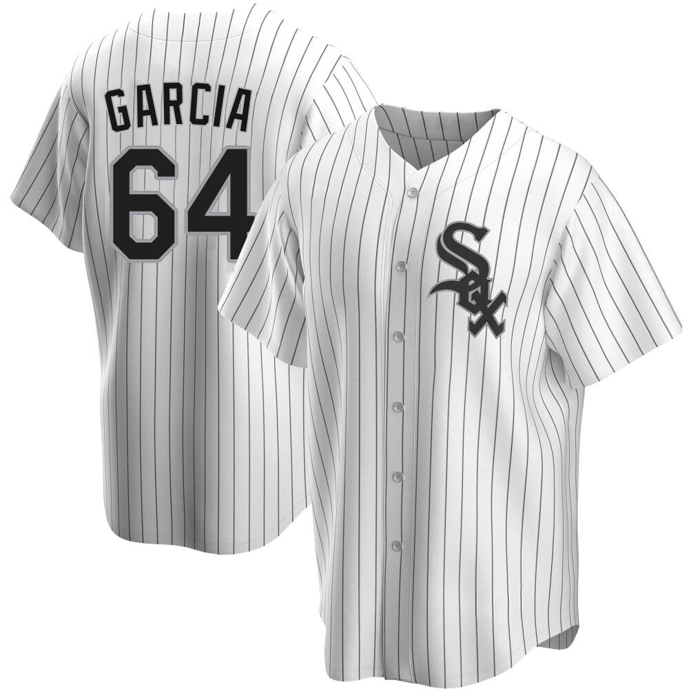 Replica Deivi Garcia Men's Chicago White Sox White Home Jersey Replica Deivi Garcia Men's Chicago White Sox White Home Jersey