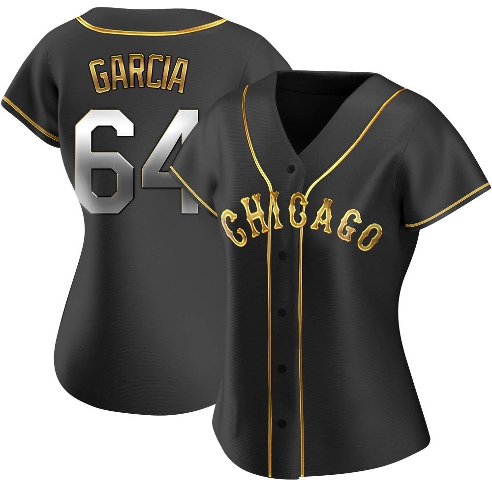 Replica Deivi Garcia Women's Chicago White Sox Black Golden Alternate Jersey Replica Deivi Garcia Women's Chicago White Sox Black Golden Alternate Jersey