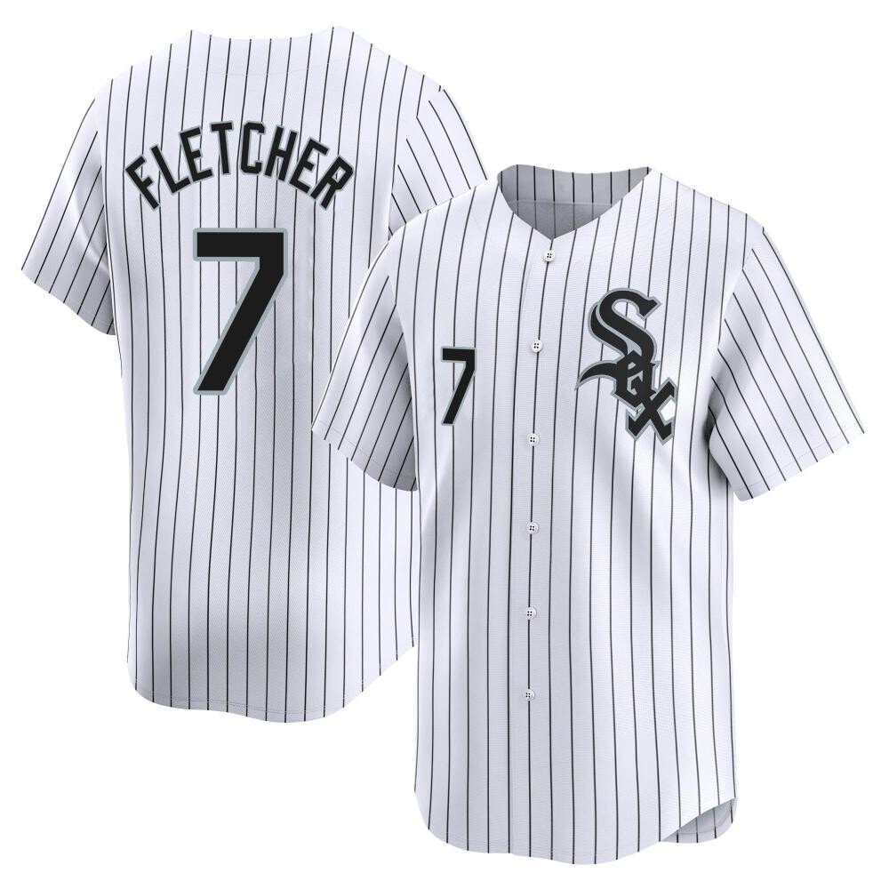 Limited Dominic Fletcher Men's Chicago White Sox White Home Jersey Limited Dominic Fletcher Men's Chicago White Sox White Home Jersey