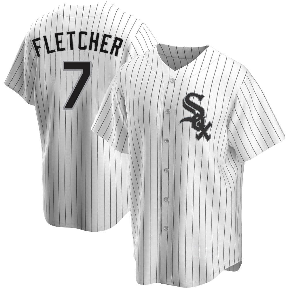 Replica Dominic Fletcher Men's Chicago White Sox White Home Jersey Replica Dominic Fletcher Men's Chicago White Sox White Home Jersey