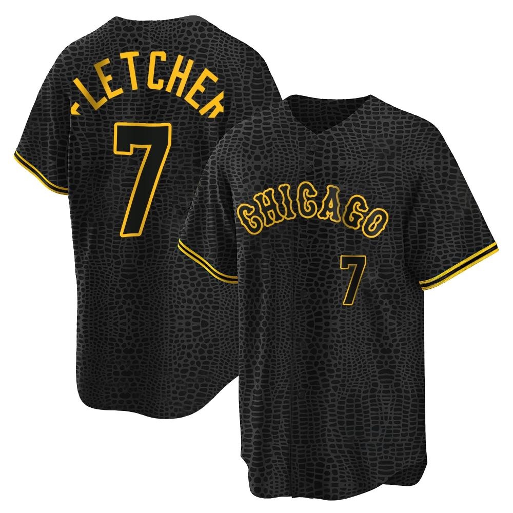 Replica Dominic Fletcher Youth Chicago White Sox Black Snake Skin City Jersey Replica Dominic Fletcher Youth Chicago White Sox Black Snake Skin City Jersey