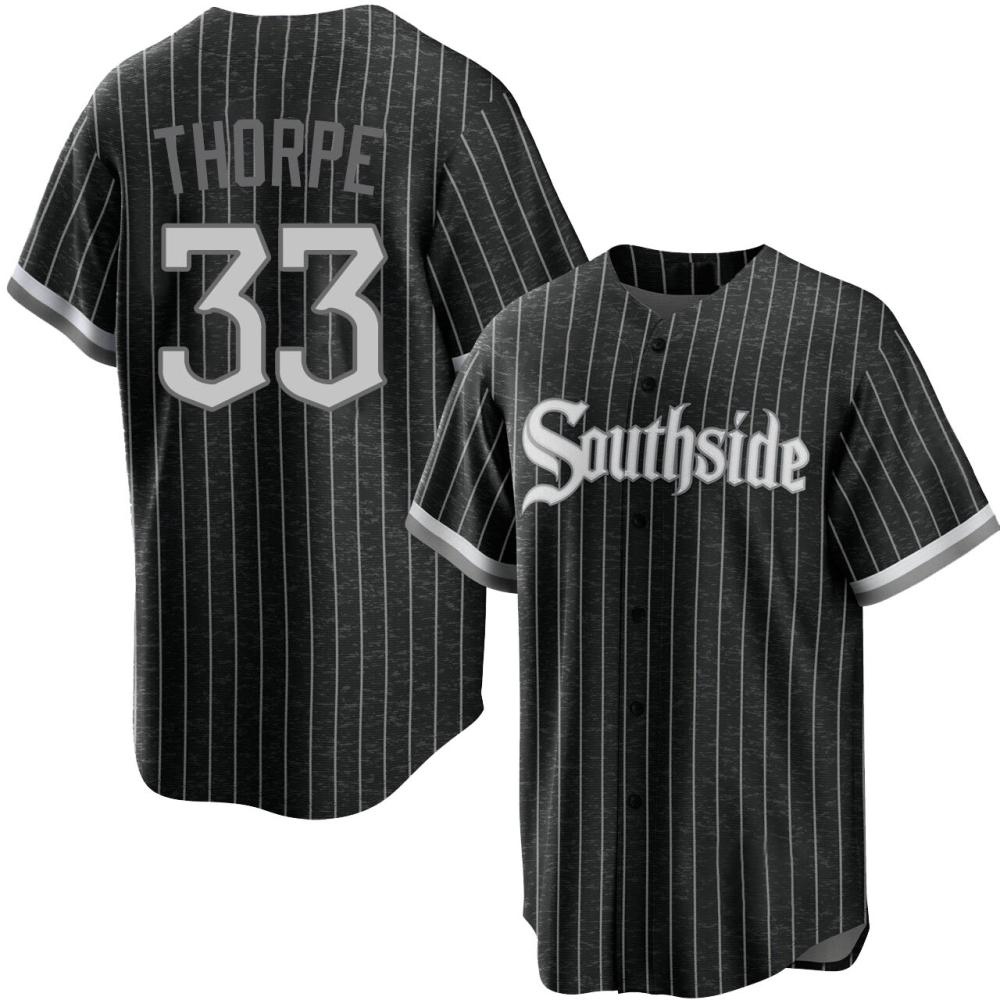 Replica Drew Thorpe Men's Chicago White Sox Black 2021 City Connect Jersey Replica Drew Thorpe Men's Chicago White Sox Black 2021 City Connect Jersey