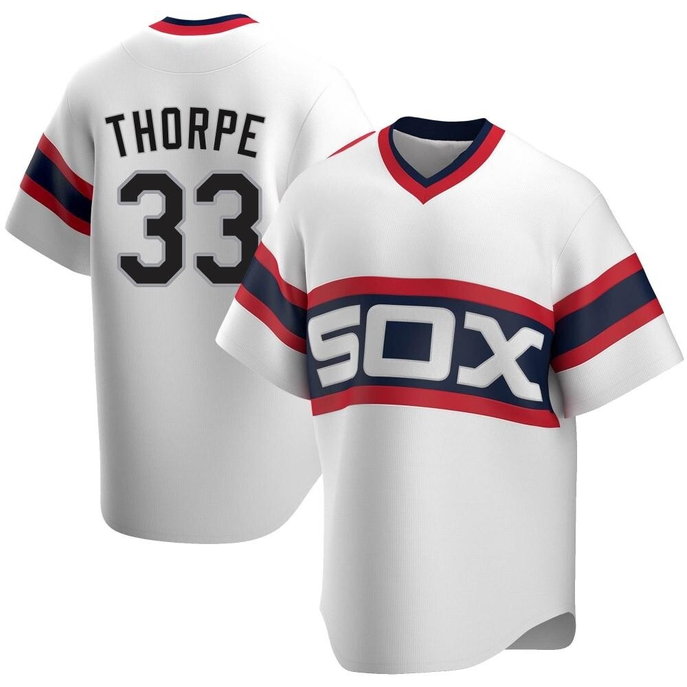 Replica Drew Thorpe Men's Chicago White Sox White Cooperstown Collection Jersey Replica Drew Thorpe Men's Chicago White Sox White Cooperstown Collection Jersey