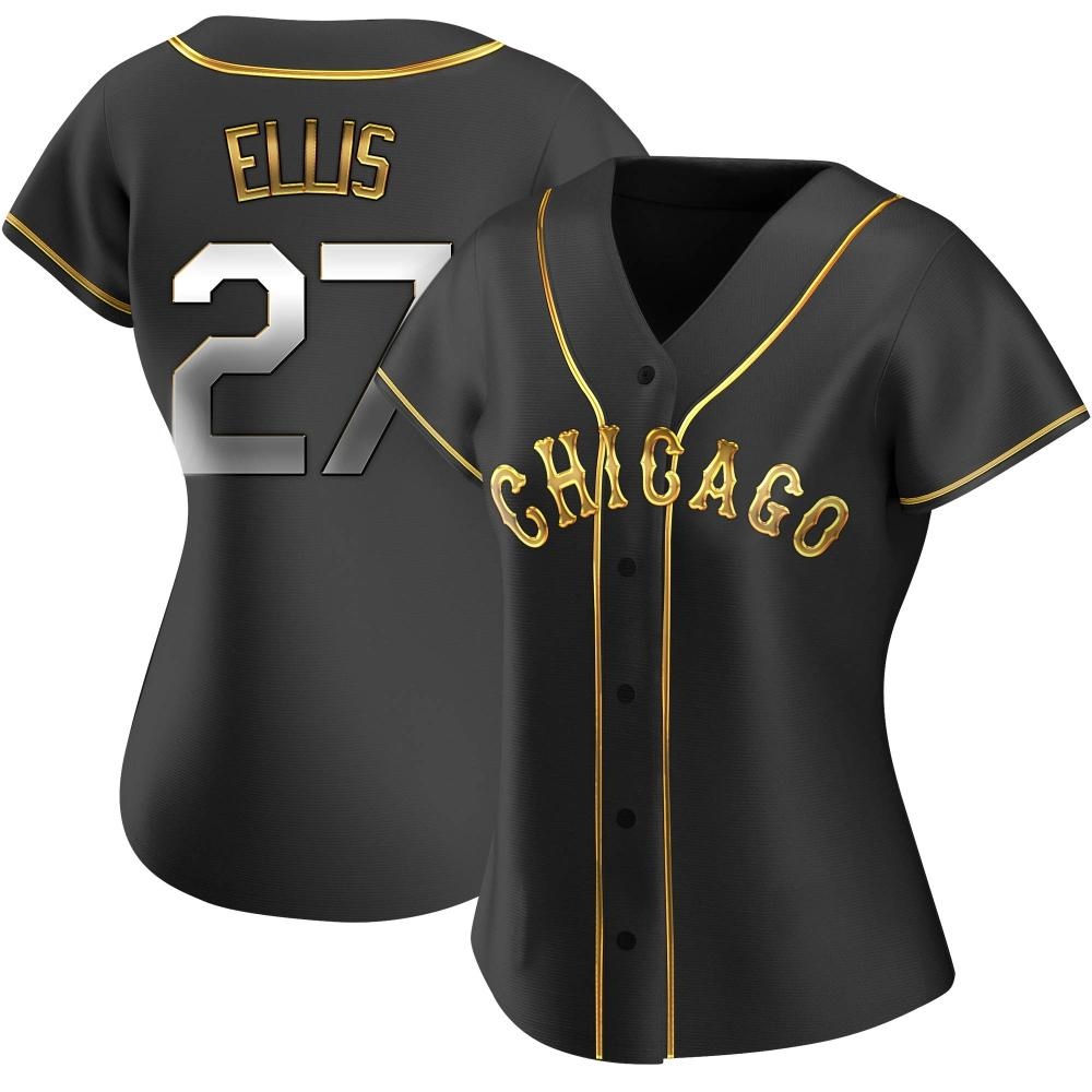 Replica Duke Ellis Women's Chicago White Sox Black Golden Alternate Jersey Replica Duke Ellis Women's Chicago White Sox Black Golden Alternate Jersey