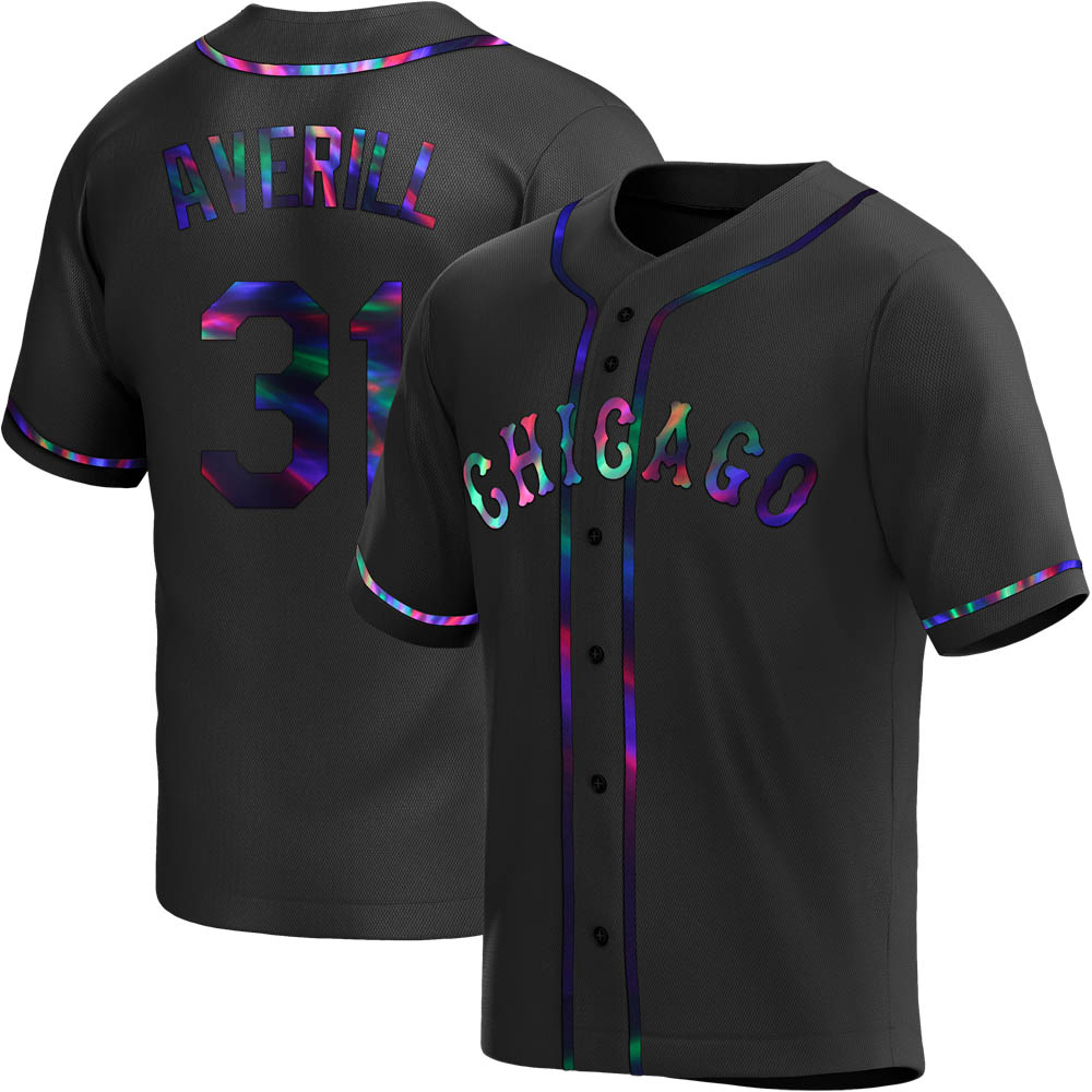 Replica Earl Averill Men's Chicago White Sox Black Holographic Alternate Jersey Replica Earl Averill Men's Chicago White Sox Black Holographic Alternate Jersey