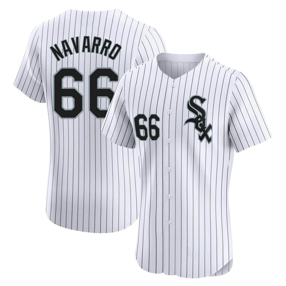 Elite Edgar Navarro Men's Chicago White Sox White Home Jersey Elite Edgar Navarro Men's Chicago White Sox White Home Jersey