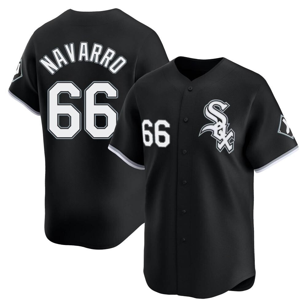 Limited Edgar Navarro Youth Chicago White Sox Black Alternate Jersey Limited Edgar Navarro Youth Chicago White Sox Black Alternate Jersey