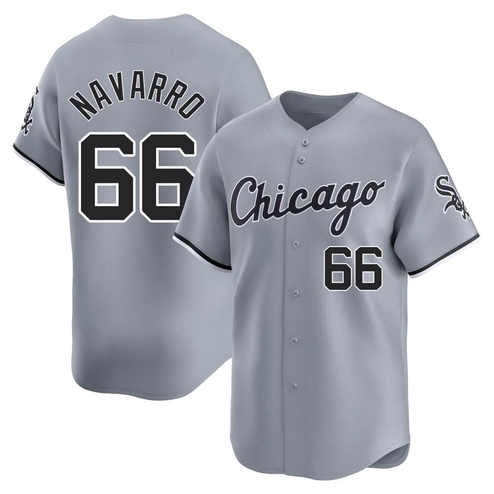 Limited Edgar Navarro Youth Chicago White Sox Gray Road Jersey Limited Edgar Navarro Youth Chicago White Sox Gray Road Jersey