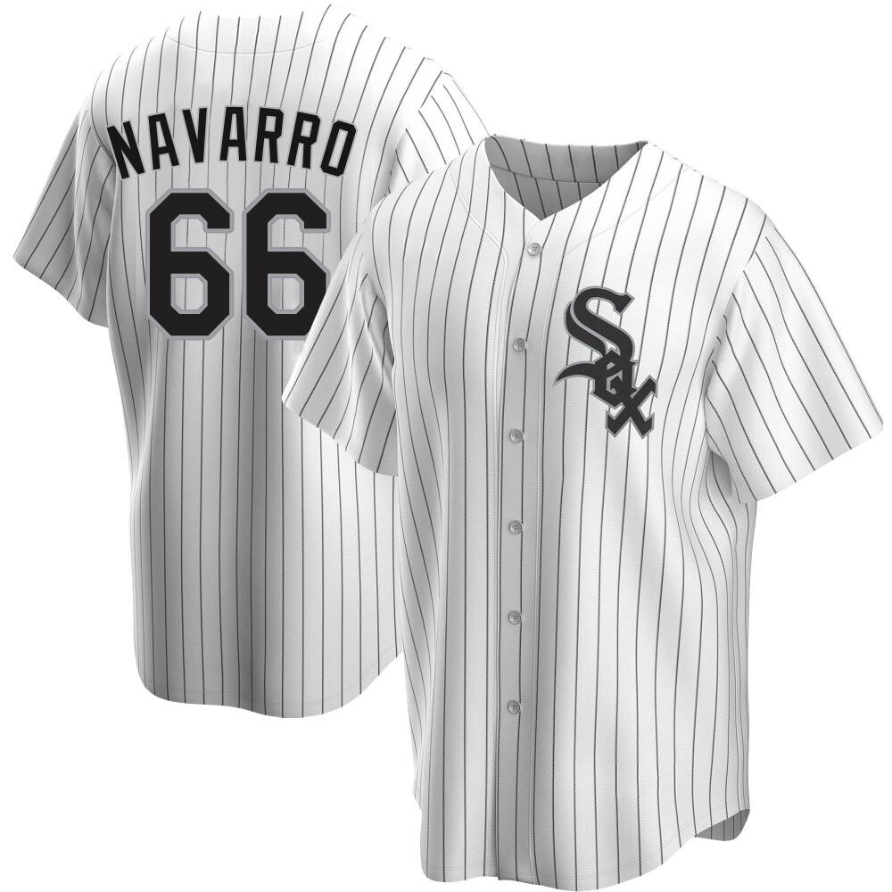 Replica Edgar Navarro Men's Chicago White Sox White Home Jersey Replica Edgar Navarro Men's Chicago White Sox White Home Jersey