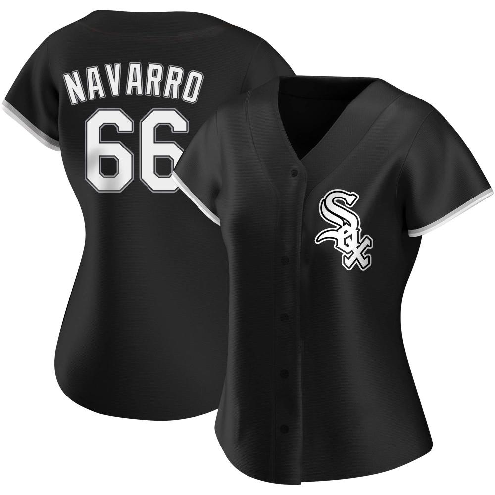 Replica Edgar Navarro Women's Chicago White Sox Black Alternate Jersey Replica Edgar Navarro Women's Chicago White Sox Black Alternate Jersey