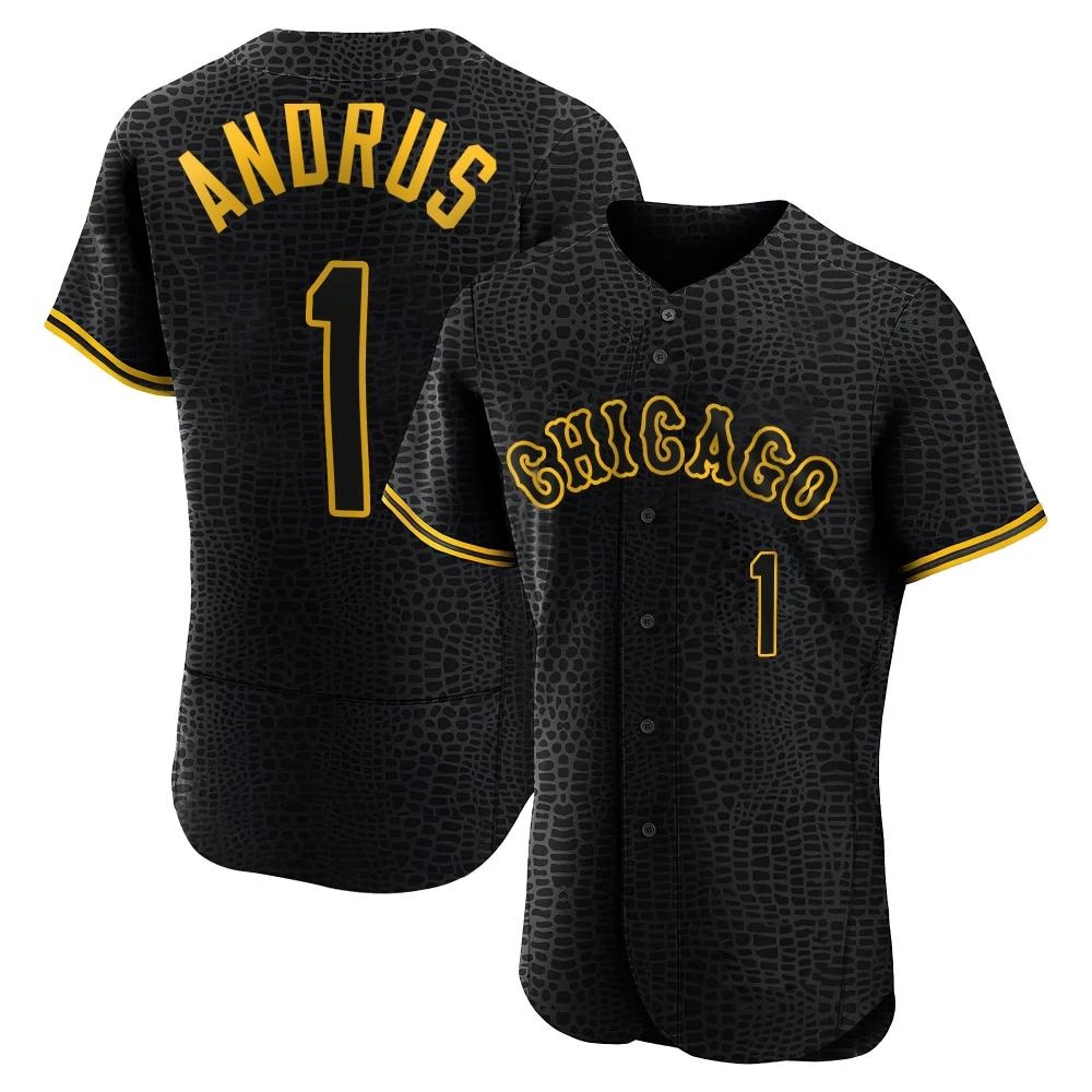 Authentic Elvis Andrus Men's Chicago White Sox Black Snake Skin City Jersey Authentic Elvis Andrus Men's Chicago White Sox Black Snake Skin City Jersey