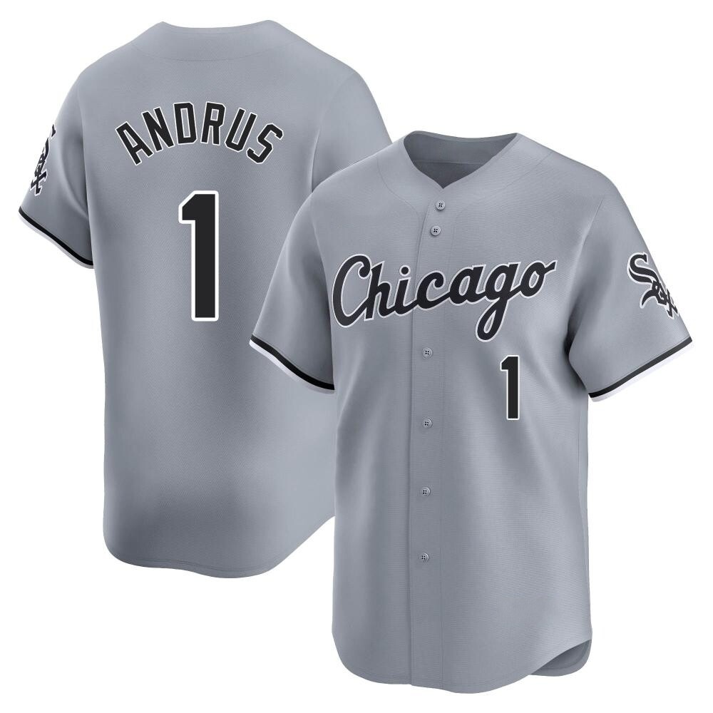 Limited Elvis Andrus Men's Chicago White Sox Gray Road Jersey Limited Elvis Andrus Men's Chicago White Sox Gray Road Jersey