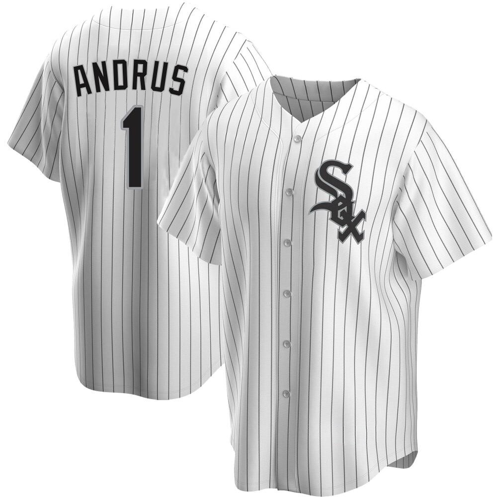 Replica Elvis Andrus Men's Chicago White Sox White Home Jersey Replica Elvis Andrus Men's Chicago White Sox White Home Jersey