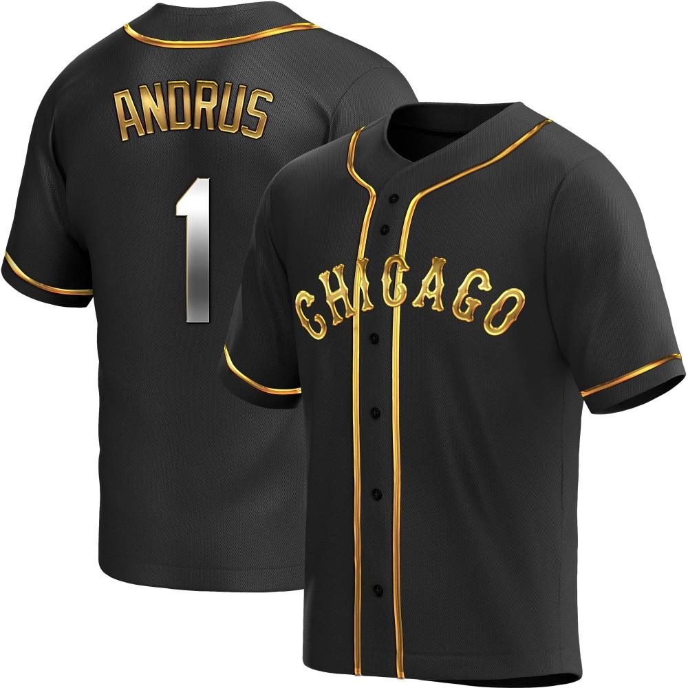 Replica Elvis Andrus Youth Chicago White Sox Black Golden Alternate Jersey Replica Elvis Andrus Youth Chicago White Sox Black Golden Alternate Jersey