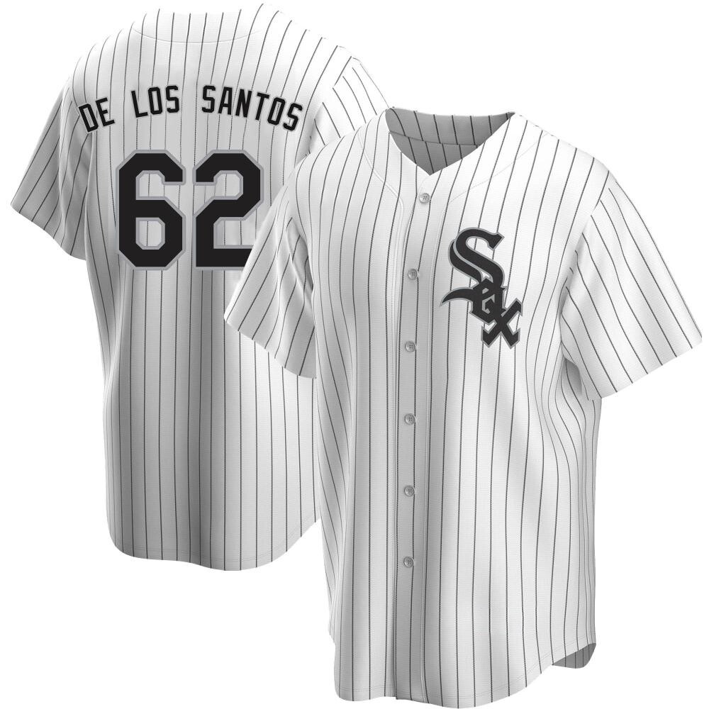 Replica Enyel De Los Santos Men's Chicago White Sox White Home Jersey Replica Enyel De Los Santos Men's Chicago White Sox White Home Jersey